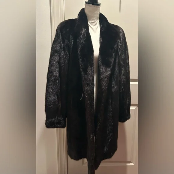 ADOLFO Mink Fur Coat Womens size 12 NEW - Picture 3 of 16